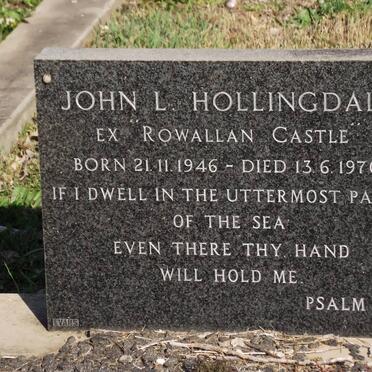 HOLLINGDALE John L 1946-1970