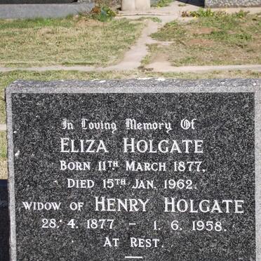 HOLGATE Eliza 1877-1962 &amp; Henry 1877-1958