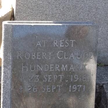HUNDERMARK Robert Claude 1916-1971