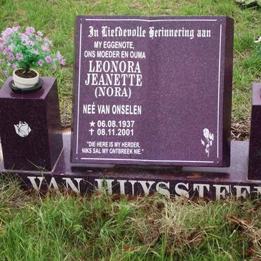 HUYSSTEEN Leonora Jeanette, van nee VAN ONSELEN 1937-2001