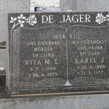 JAGER Karel J., de 1920-1977 &amp; Rita M.L. 1924-1979