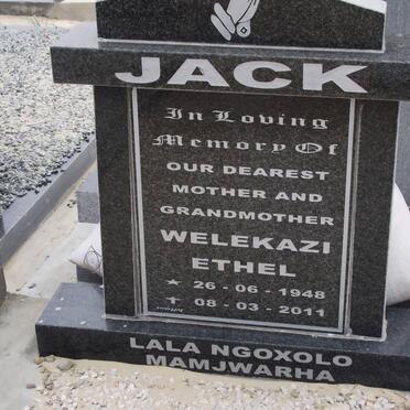 JACK Welekazi Ethel 1948-2011