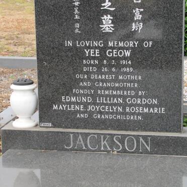 JACKSON Yee Geow 1914-1989