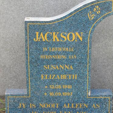 JACKSON Susanna Elizabeth 1918-1997