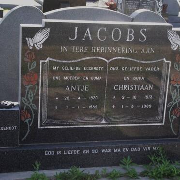 JACOBS Christiaan 1913-1989 &amp; Antje 1920-1985