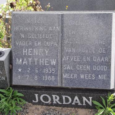 JORDAN Henry Matthew 1935-1988