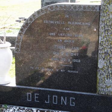 JONG Tjibbe Jan, de 1947-1968