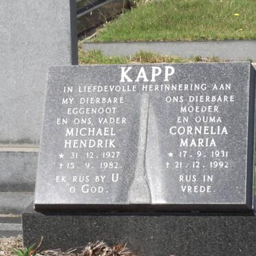 KAPP Michael Hendrik 1927-1982 &amp; Cornelia Maria 1931-1992