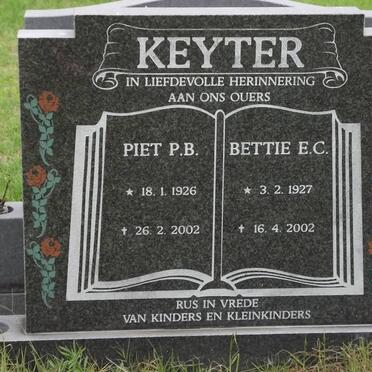 KEYTER Petrus Bernardus 1926-2002 &amp; Elizabeth Catherina 1927-2002