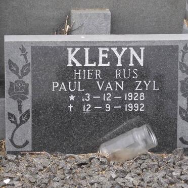 KLEYN Paul Van Zyl 1928-1992