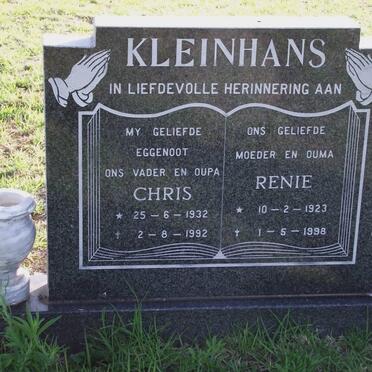 KLEINHANS Chris 1932-1992 &amp; Renie 1923-1998