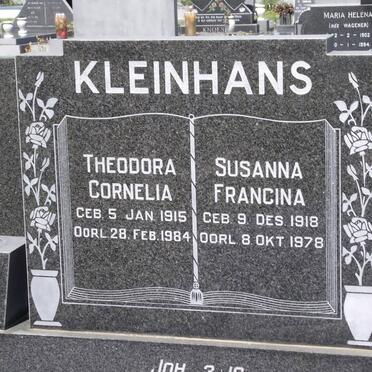 KLEINHANS Theodora Cornelia 1915-1984 :: KLEINHANS Susanna Francina 1918-1978
