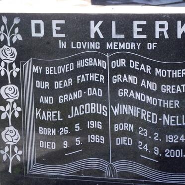 KLERK Karel Jacobus, de 1916-1969 &amp; Winnifred-Nell 1924-2001