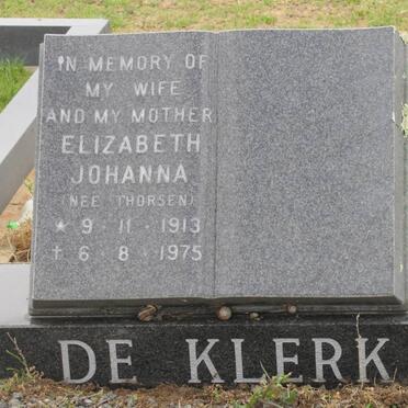 KLERK Elizabeth Johanna, de nee THORSEN 1913-1975