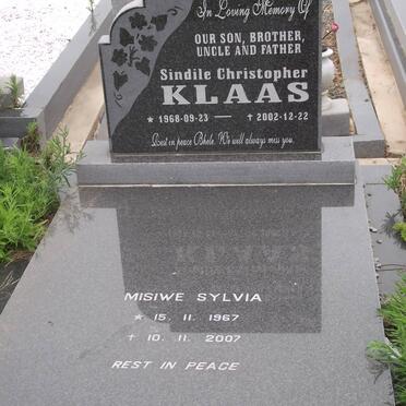 KLAAS Sindile Christopher 1968-2002 &amp; Misiwe Sylvia 1967-2007