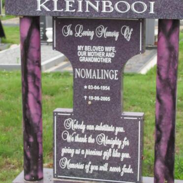 KLEINBOOI Nomalinge 1954-2005