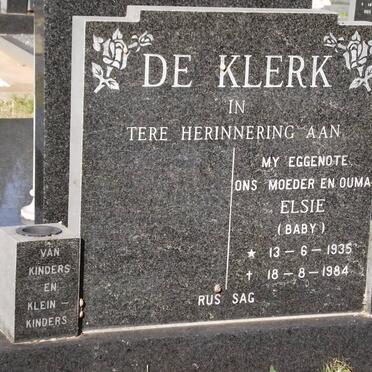 KLERK Elsie, de 1935-1984