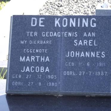 KONING Martha Jacoba, de 1905-1980 &amp; Sarel Johannes 1911-1987