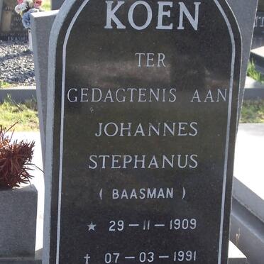 KOEN Johannes Stephanus 1909-1991