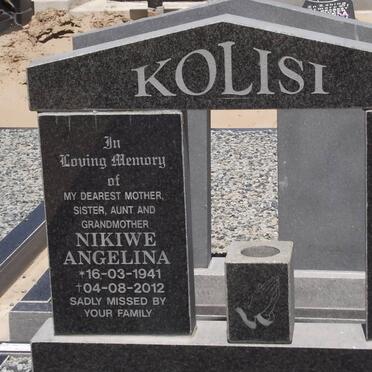 KOLISI Nikiwe Angelina 1941-2012