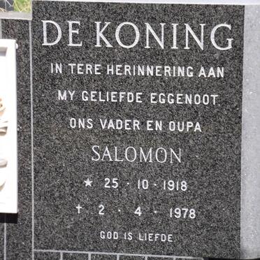 KONING Salomon, de 1918-1978