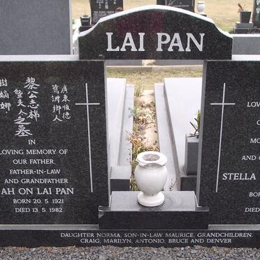LAI PAN Ah On 1921-1982 &amp; Stella AH KEE 1915-1986