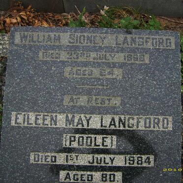 LANGFORD William Sidney -1968 :: LANGFORD Eileen May POOLE -1984