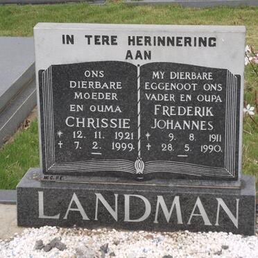 LANDMAN Frederik Johannes 1911-1990 &amp; Chrissie 1921-1999