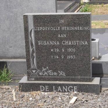 LANGE Susanna Christina, de 1926-1985