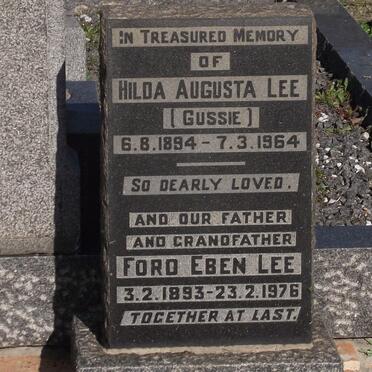 LEE Ford Eben 1893-1976 &amp; Hilda Augusta 1894-1964
