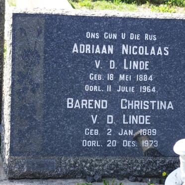 LINDE Adriaan Nicolaas, v.d. 1884-1964 &amp; Barend Christina 1889-1973