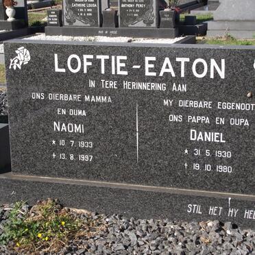 LOFTIE-EATON Daniel 1930-1980 &amp; Naomi 1933-1997