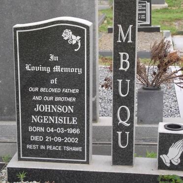 MBUQU Johnson Ngenisile 1966-2002