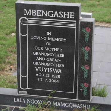 MBENGASHE Vuyiswa 1935-2004