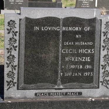 McKENZIE Cecil Hicks 1911-1973
