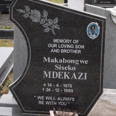 MDEKAZI Makabongwe Siseko 1976-1999