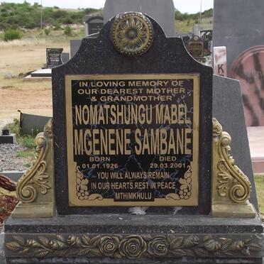 MGENENE Nomatshungu Mabel 1926-2001