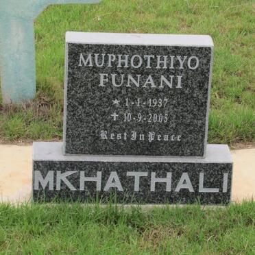 MKHATHALI Muphothiyo Funani 1937-2005