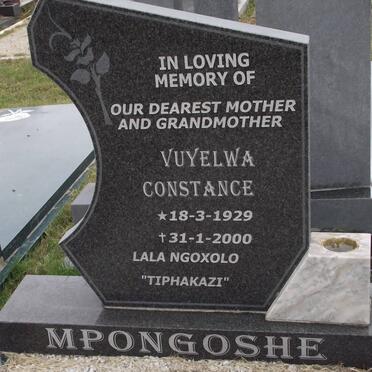 MPONGOSHE Vuyelwa Constance 1929-2000