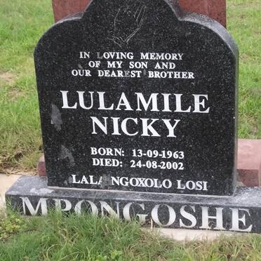 MPONGOSHE Lulamile Nicky 1963-2002