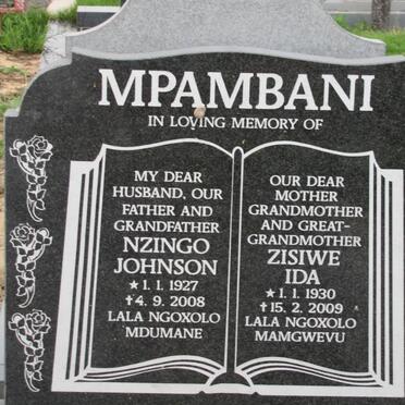 MPAMBANI Nzingo Johnson 1927-2008 &amp; Zisiwe Ida 1930-2009