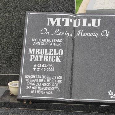 MTULU Mbulelo Patrick 1953-2005