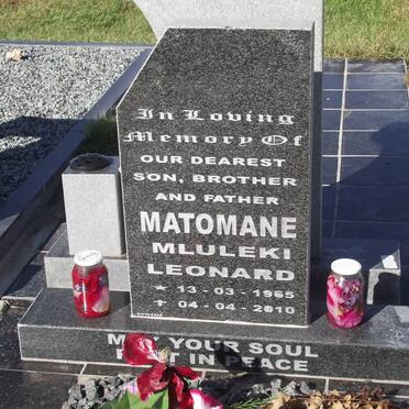 MATOMANE Mluleki Leonard 1965-2010