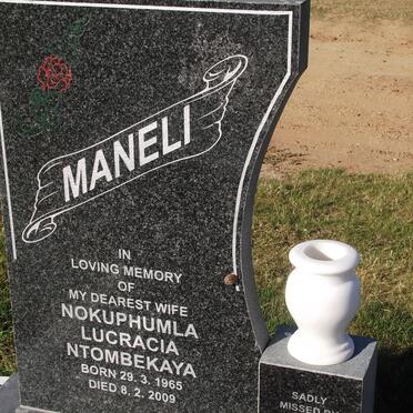 MANELI Nokuphumla Lucracia Ntombekaya 1965-2009