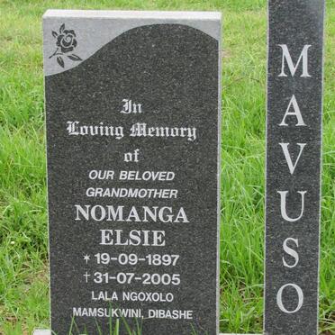 MAVUSO Nomanga Elsie 1897-2005