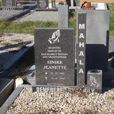 MAHALA Sinike Jeanette 1952-2009