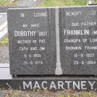 MACARTNEY Dorothy 1905-1979 &amp; Franklin 1907-1984
