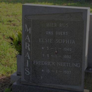 MARAIS Fredrick Neetling 1937- &amp; Elsie Sophia 1940-1992