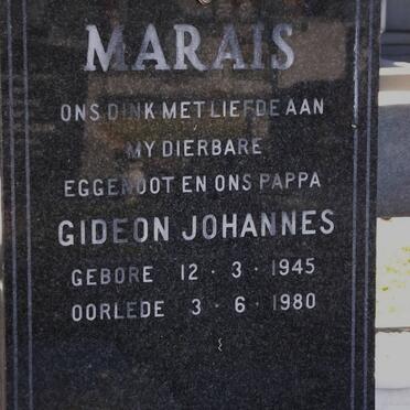 MARAIS Gideon Johannes 1945-1980