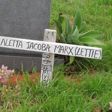 MARX Aletta Jacoba 1927-2009